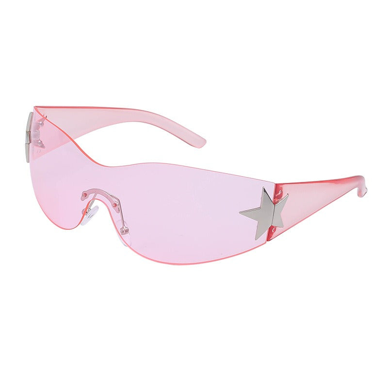 Five-Star One-Piece Rimless Sunglasses