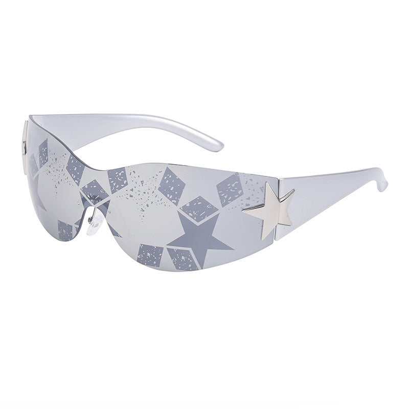 Five-Star One-Piece Rimless Sunglasses