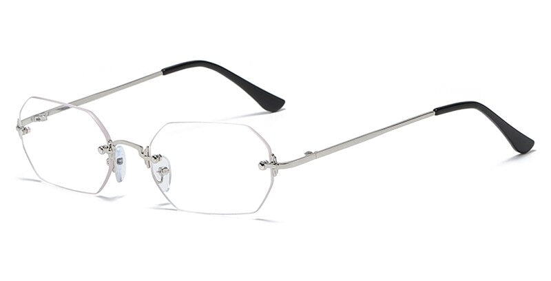 punk style rimless sunglasses