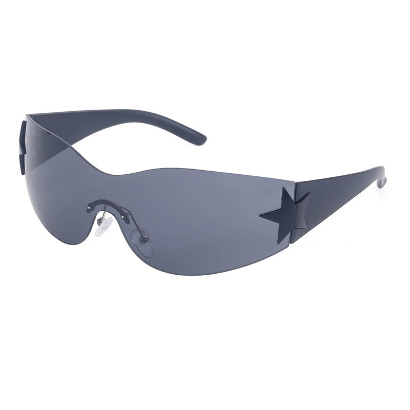 Five-Star One-Piece Rimless Sunglasses