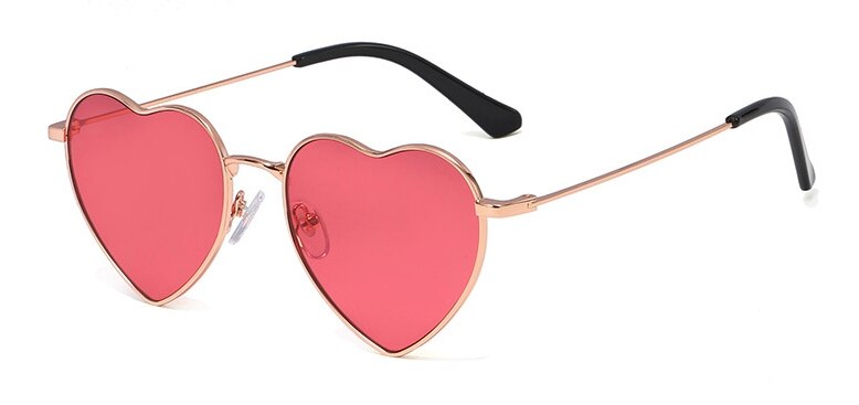 Heart Polarized Metal Sunglasses