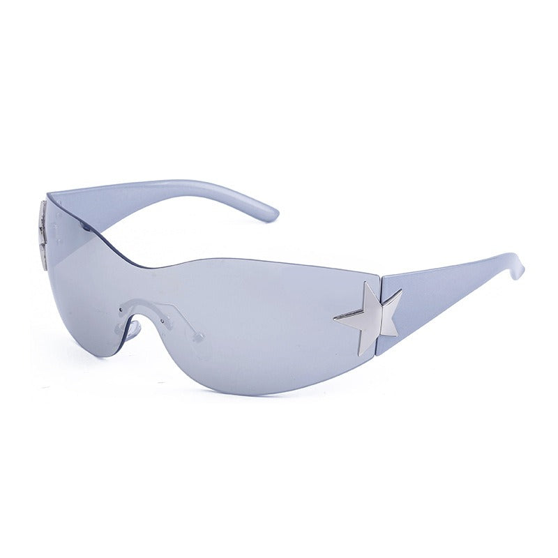 Five-Star One-Piece Rimless Sunglasses