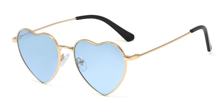 Heart Polarized Metal Sunglasses