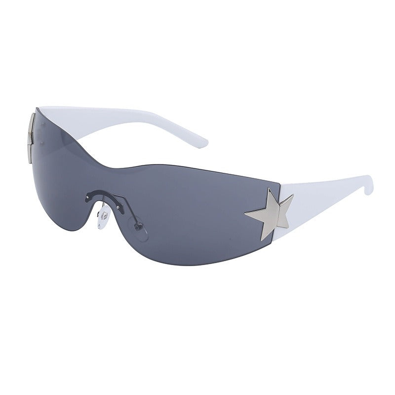 Five-Star One-Piece Rimless Sunglasses