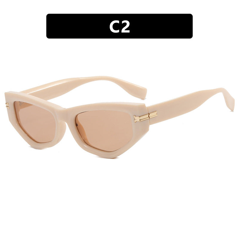 Irregular Cat-eye Sunglasses
