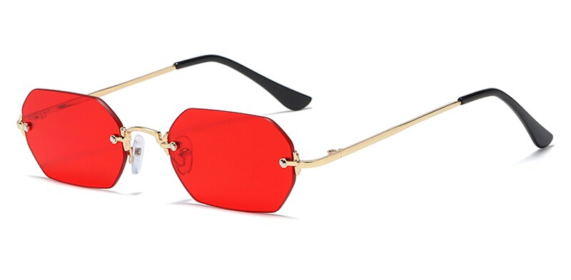 punk style rimless sunglasses