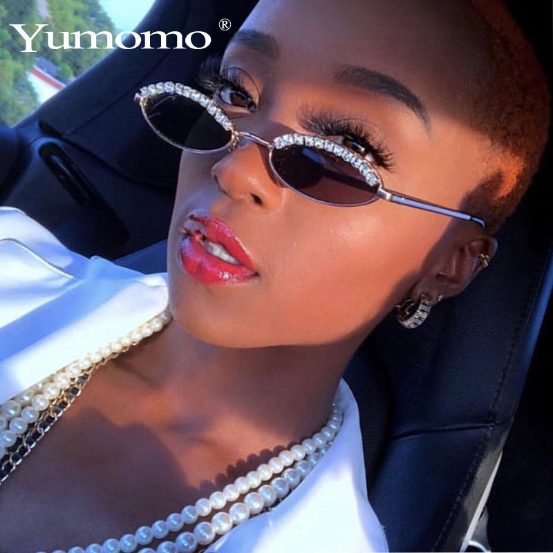 Crystal Fashion Cat-Eye Sunglasses