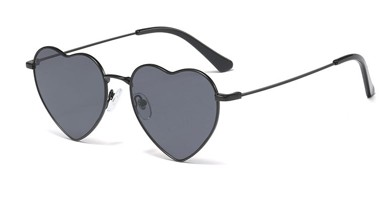 Heart Polarized Metal Sunglasses