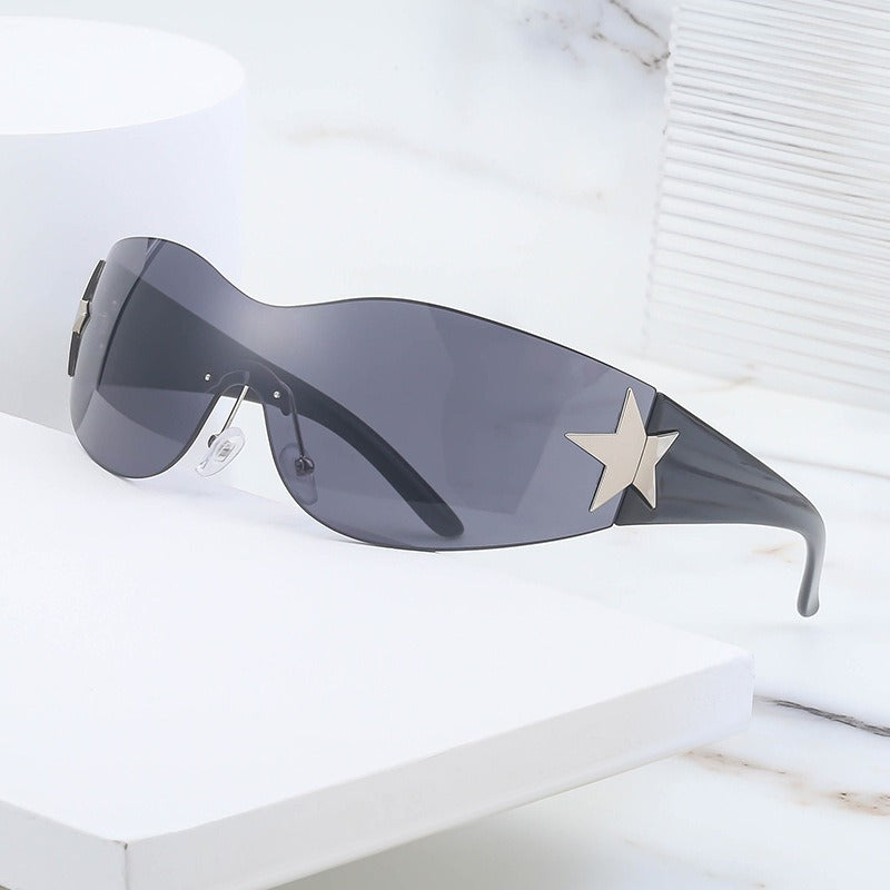 Five-Star One-Piece Rimless Sunglasses
