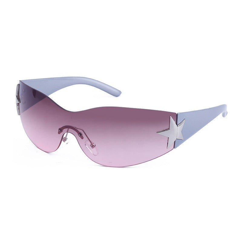 Five-Star One-Piece Rimless Sunglasses