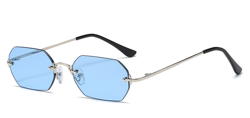 punk style rimless sunglasses