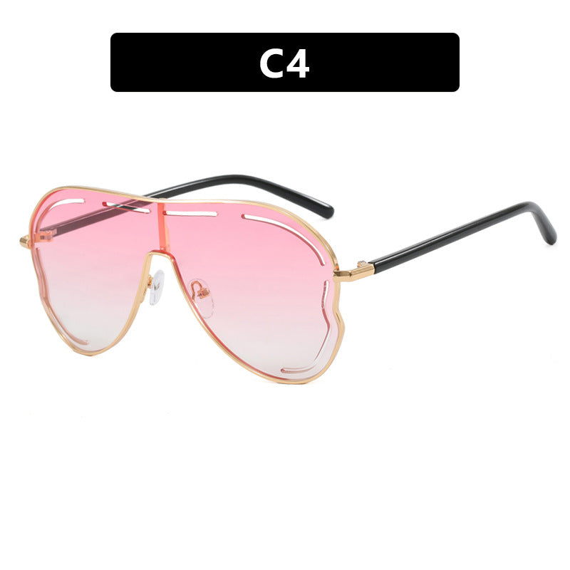 Conjoined Large Frame Toad-shaped Sunglasses