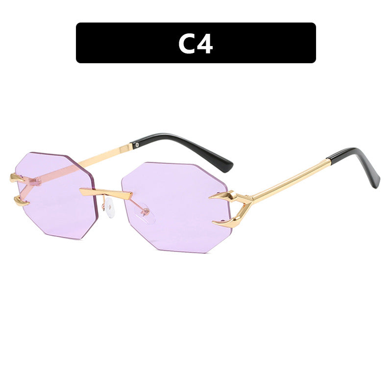 Claw Octagonal Frameless Sunglasses