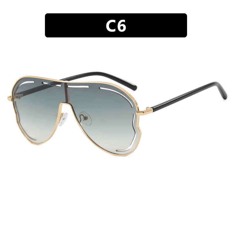 Conjoined Large Frame Toad-shaped Sunglasses