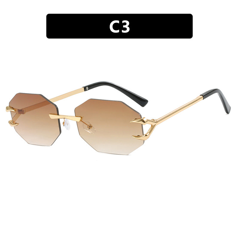 Claw Octagonal Frameless Sunglasses