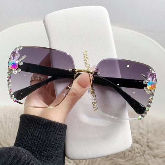 Large Frame Diamond Sunglasses
