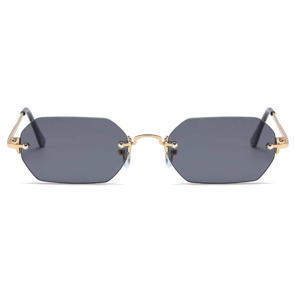 punk style rimless sunglasses
