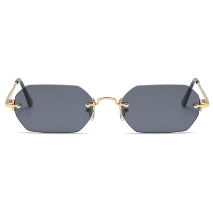 punk style rimless sunglasses