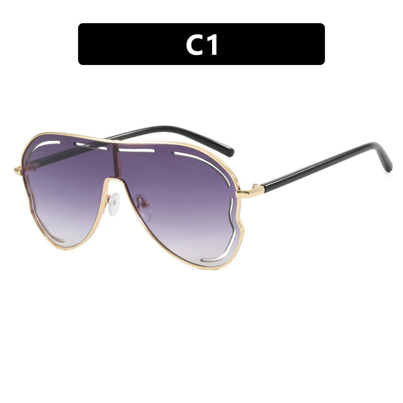 Conjoined Large Frame Toad-shaped Sunglasses