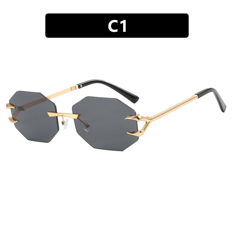Claw Octagonal Frameless Sunglasses