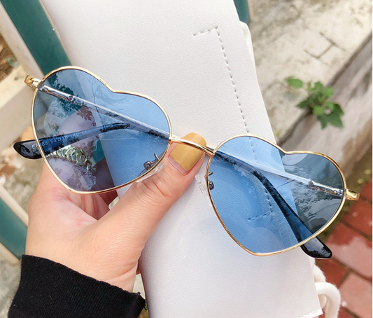 Heart Polarized Metal Sunglasses