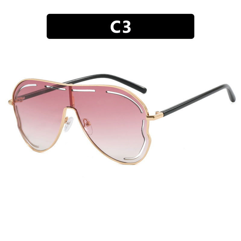 Conjoined Large Frame Toad-shaped Sunglasses