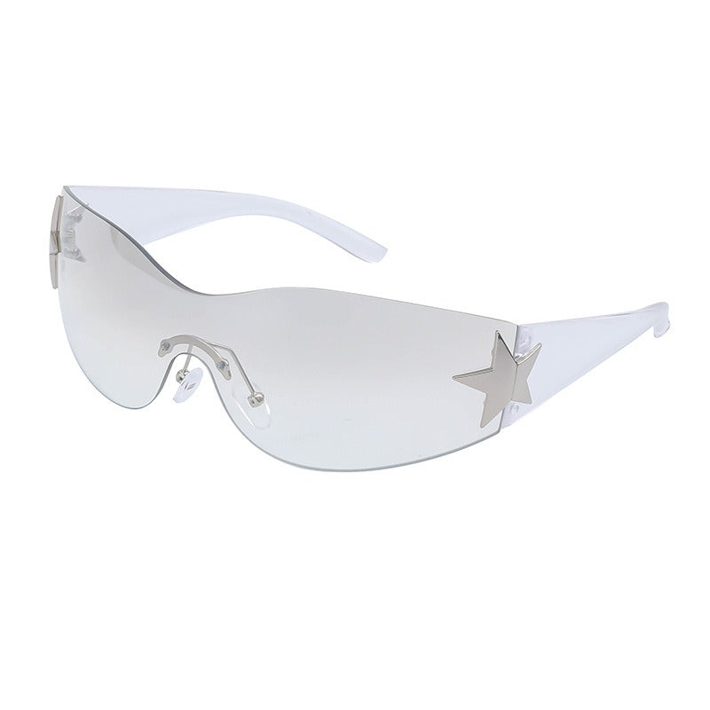 Five-Star One-Piece Rimless Sunglasses