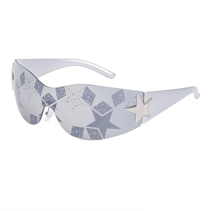 Five-Star One-Piece Rimless Sunglasses
