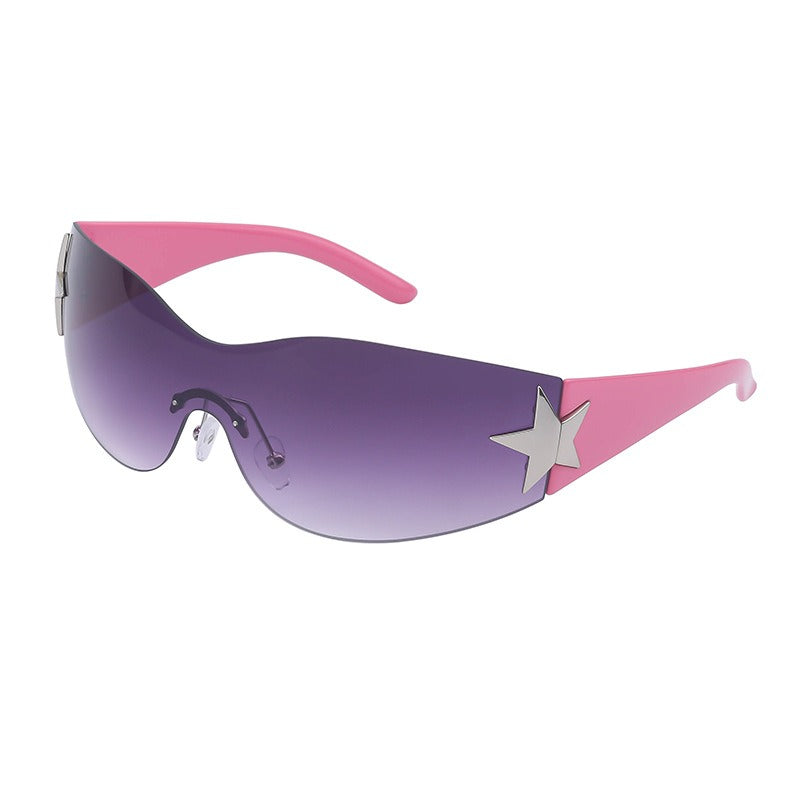 Five-Star One-Piece Rimless Sunglasses