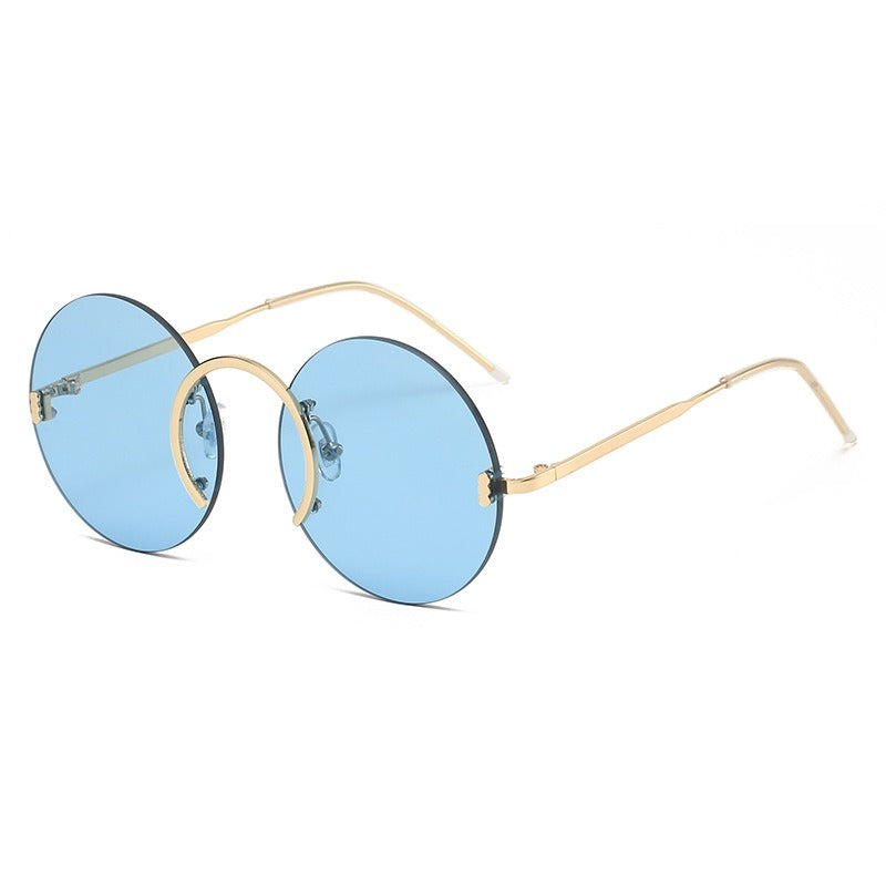Punk Style Round Frame Sunglasses