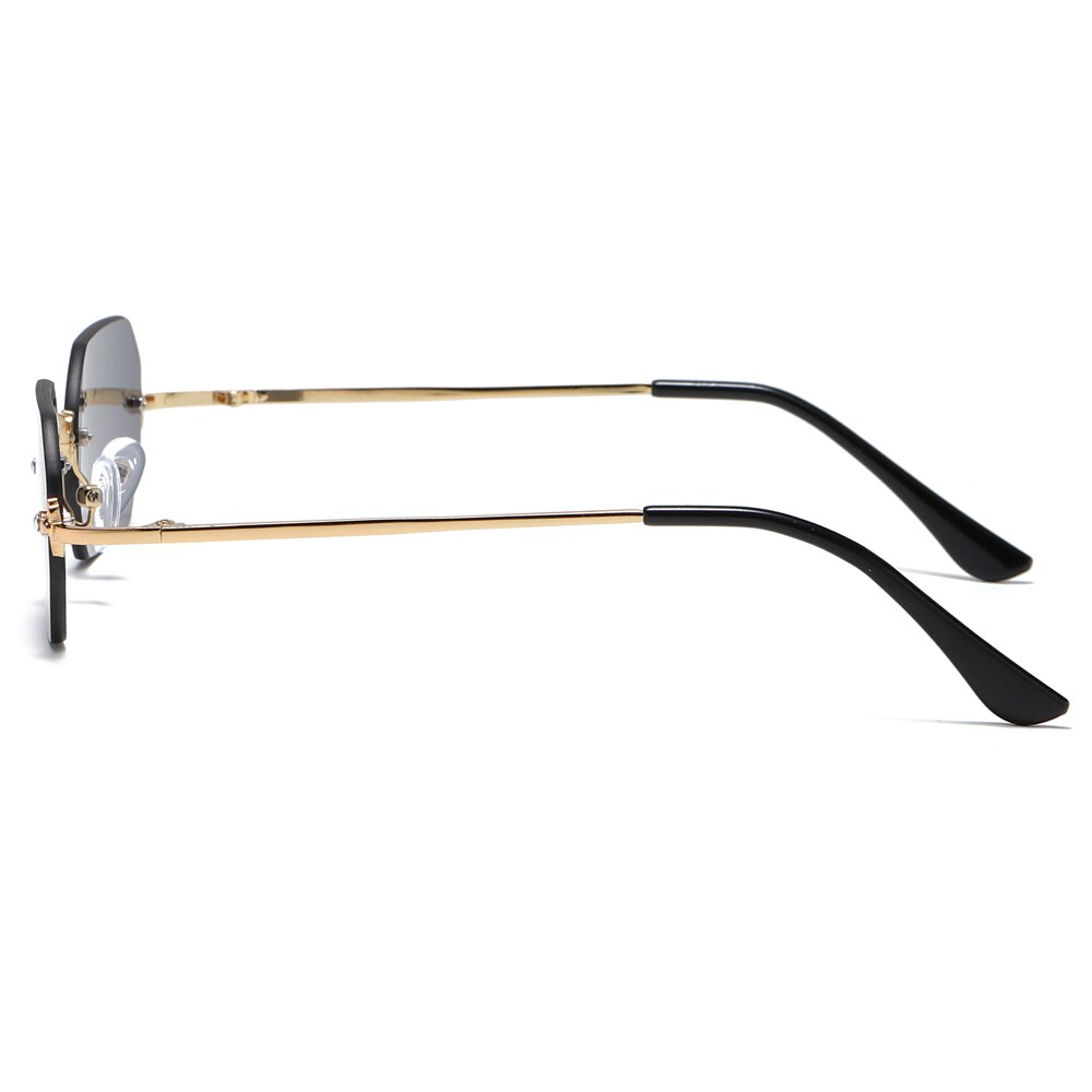 punk style rimless sunglasses