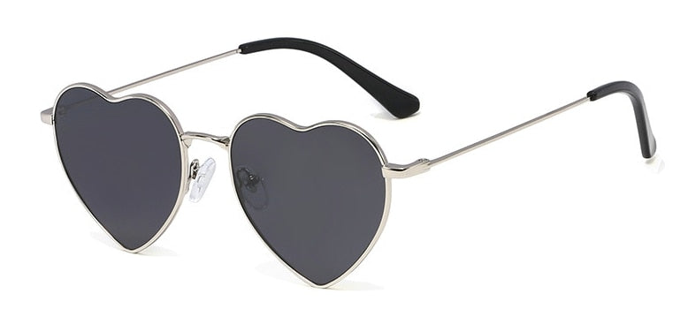 Heart Polarized Metal Sunglasses