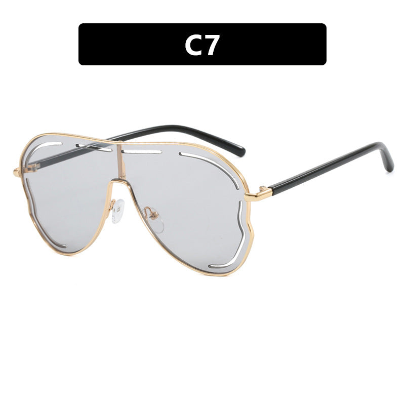 Conjoined Large Frame Toad-shaped Sunglasses
