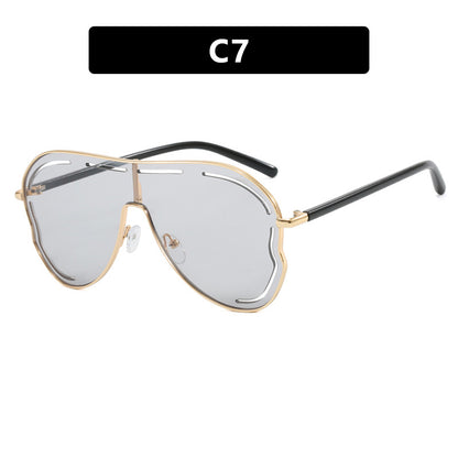 Conjoined Large Frame Toad-shaped Sunglasses