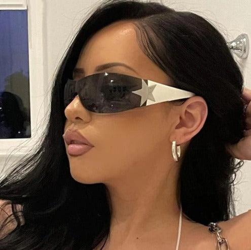 Five-Star One-Piece Rimless Sunglasses