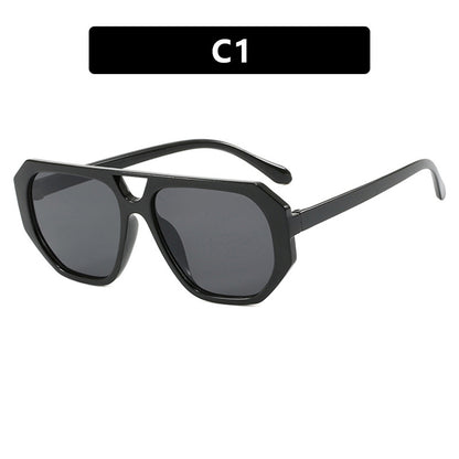 Double Beam Polygonal Sunglasses