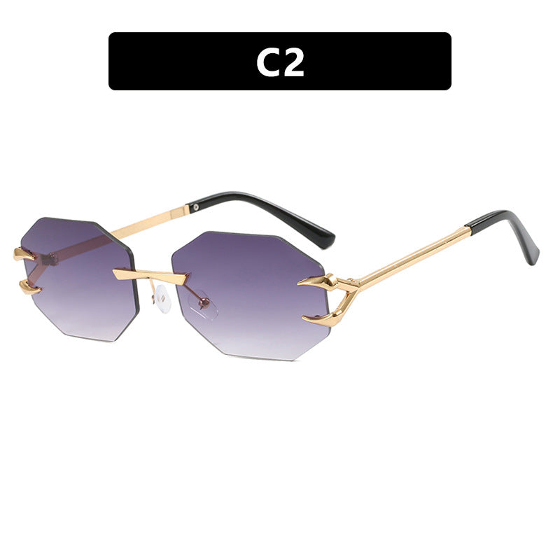 Claw Octagonal Frameless Sunglasses