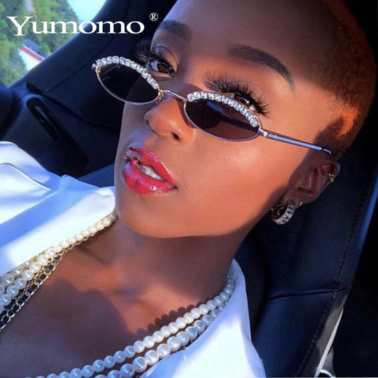 Crystal Fashion Cat-Eye Sunglasses