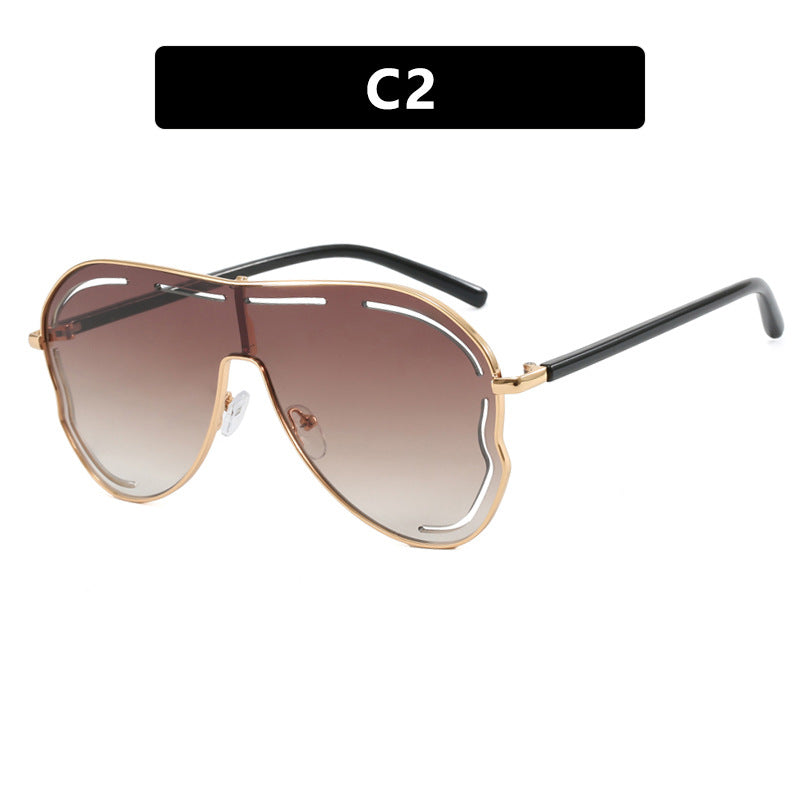Conjoined Large Frame Toad-shaped Sunglasses