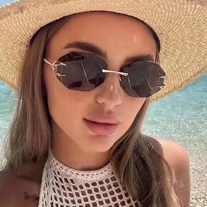 Claw Octagonal Frameless Sunglasses