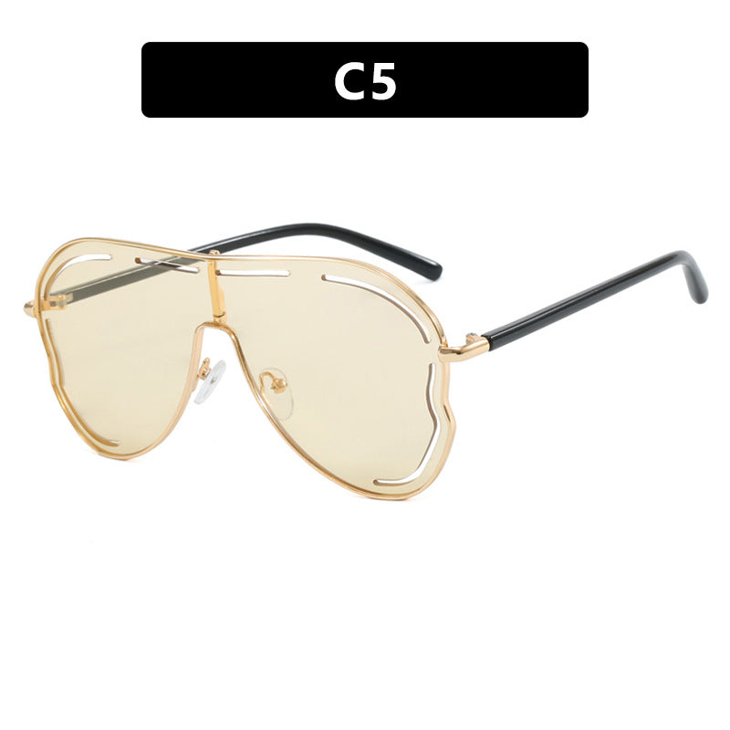 Conjoined Large Frame Toad-shaped Sunglasses