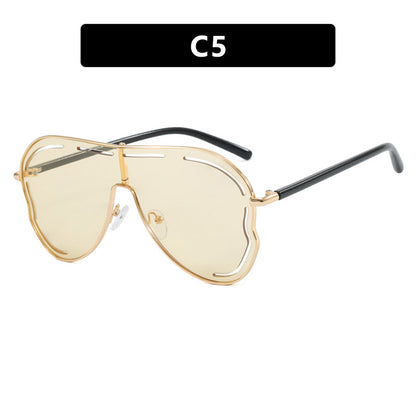 Conjoined Large Frame Toad-shaped Sunglasses
