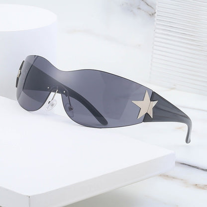 Five-Star One-Piece Rimless Sunglasses