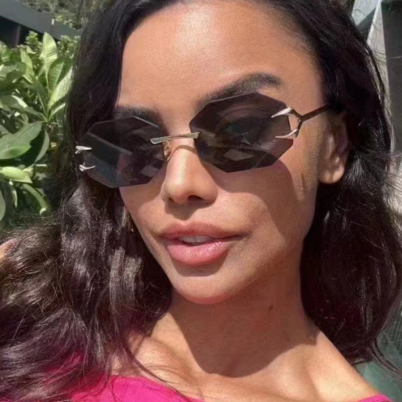 Claw Octagonal Frameless Sunglasses