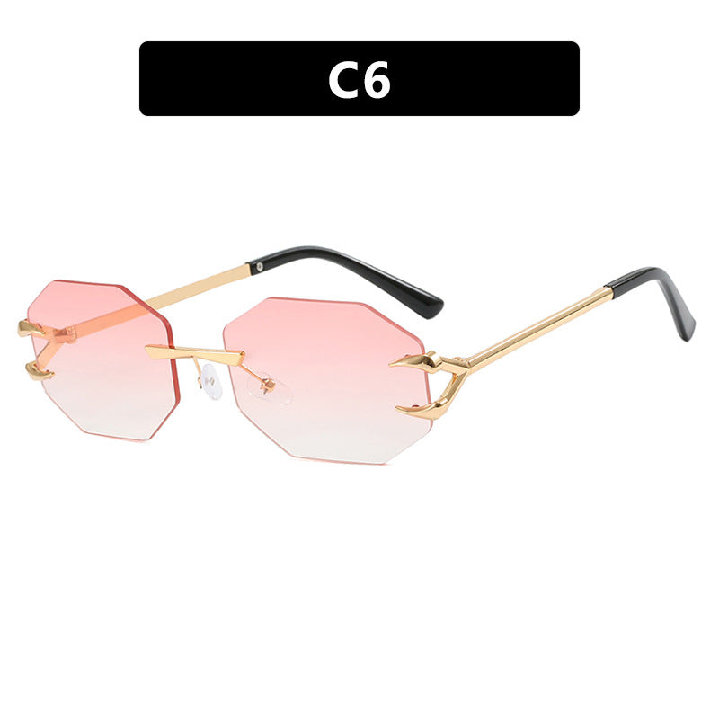 Claw Octagonal Frameless Sunglasses