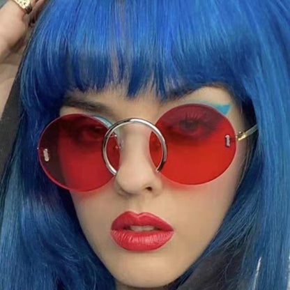Punk Style Round Frame Sunglasses